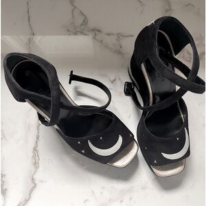 Hermes Tournis Velvet Goatskin Wedge Sandals